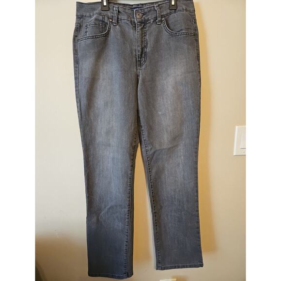 Bandolino Denim - Bandolino Mandie High Rise Straight Jeans Women's Size‎ 10 Gray Charcoal
